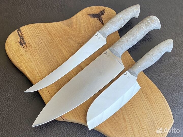 Большой поварской шеф-нож ручная ковка