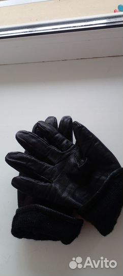 Мужские кожаные перчатки бу