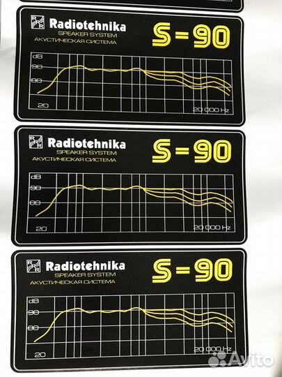 Шильдики наклейки на ас Радиотехника S90