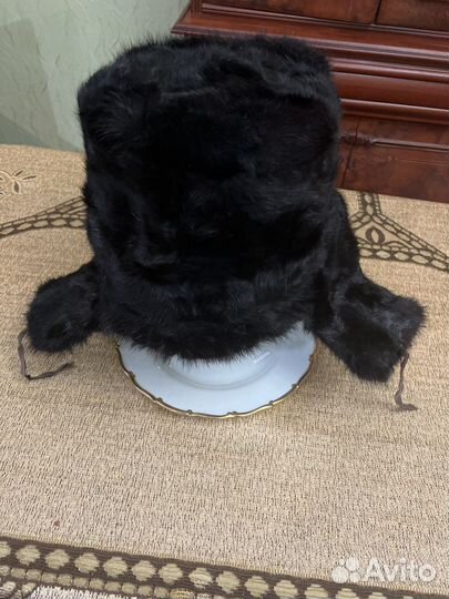 Мужская шапка из стриженой норки