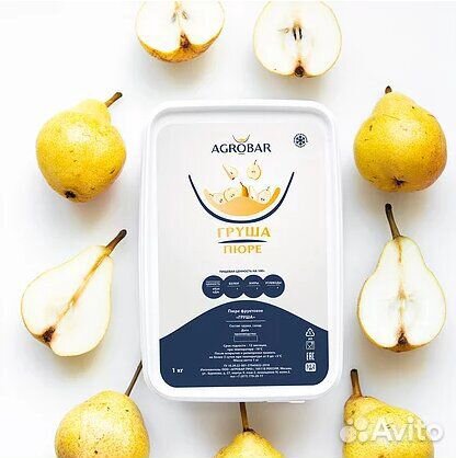 Замороженное пюре Груша 1кг Агробар