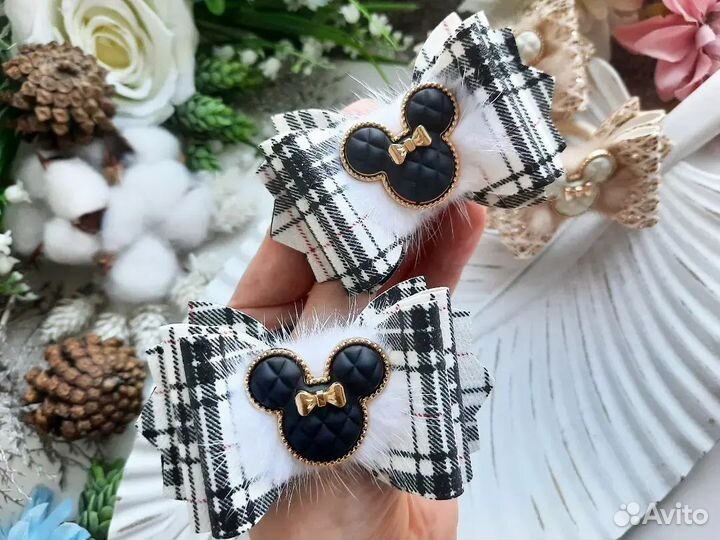 Бантики для волос блеск