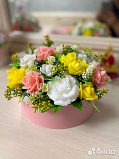 Букет из мыльных роз