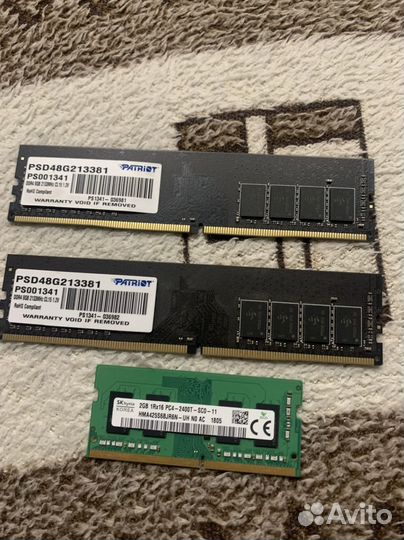 Оперативная память ddr4 8gb 2133 и 2gb sk hynix