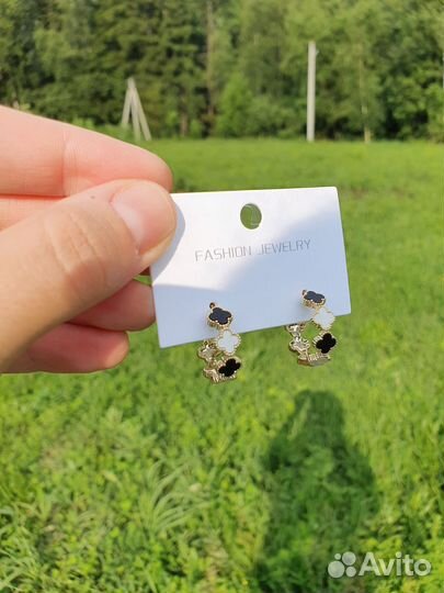 Серьги van cleef