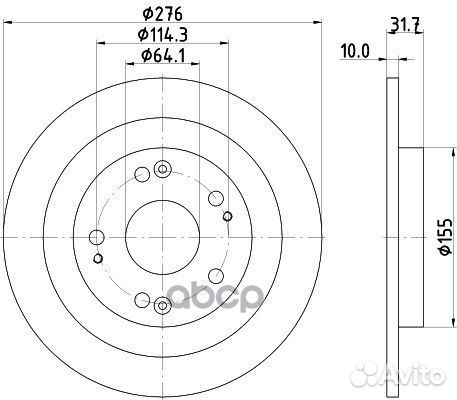 8DD 355 118-351 Диск тормозной honda civic 12