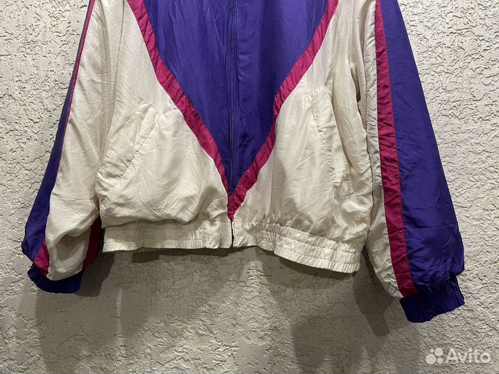 Винтажная шелковая олимпийка оверсайз, XL