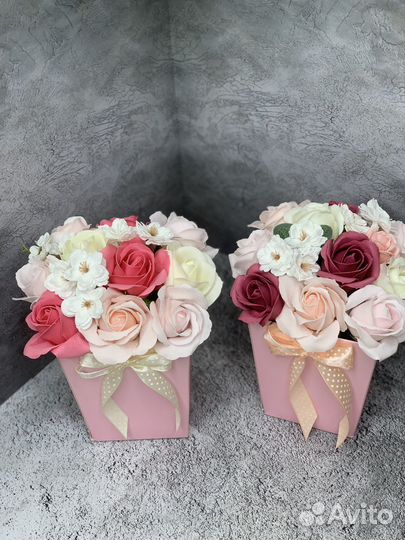 Букеты из мыльных роз