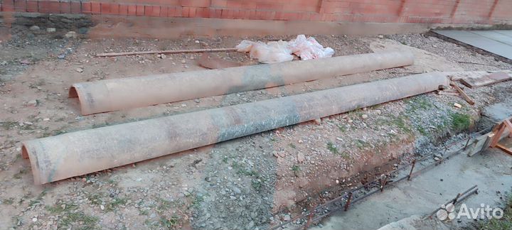 Труба асбестовая 300 бу пиленая пополам