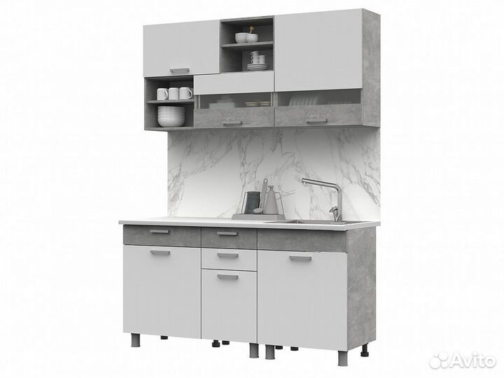 Кухонный гарнитур Ателье светлый. Новый. В наличии