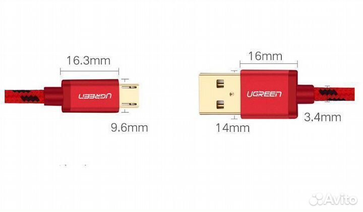 Кабель micro USB-USB 2.0, в оплетке нейлоновой 1,5