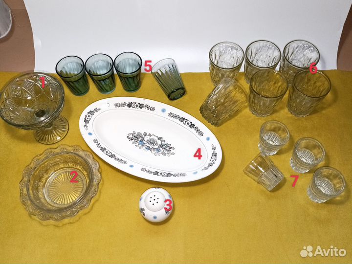 Стеклянная посуда столовая разная СССР