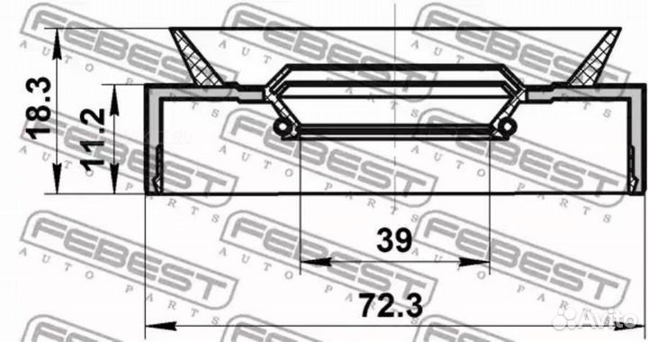 Febest 95PAY-40721118X Сальник привода