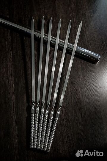 Шампур стальной полированный - Chromium Steel 45 с