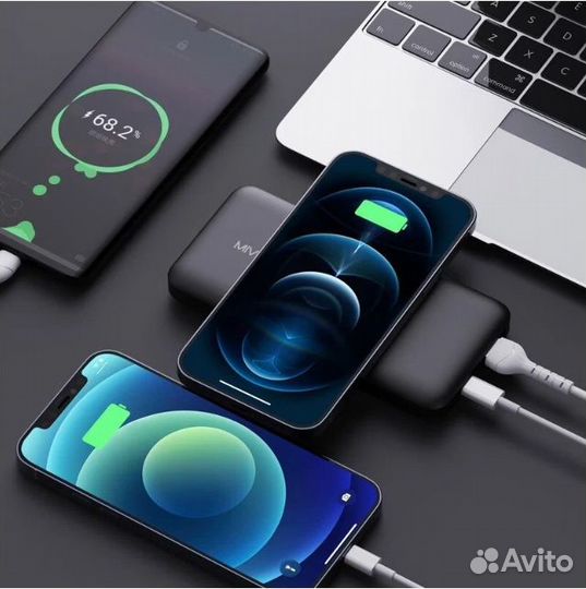 Внешний аккумулятор с беспроводной зарядкой Mivo
