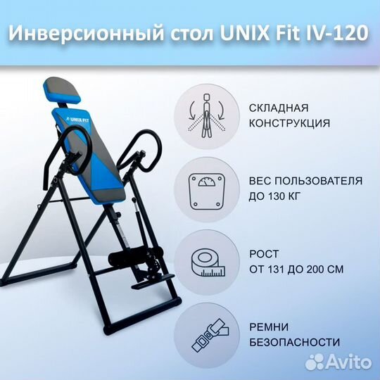 Инверсионный стол unix Fit IV-120 арт.120и.362