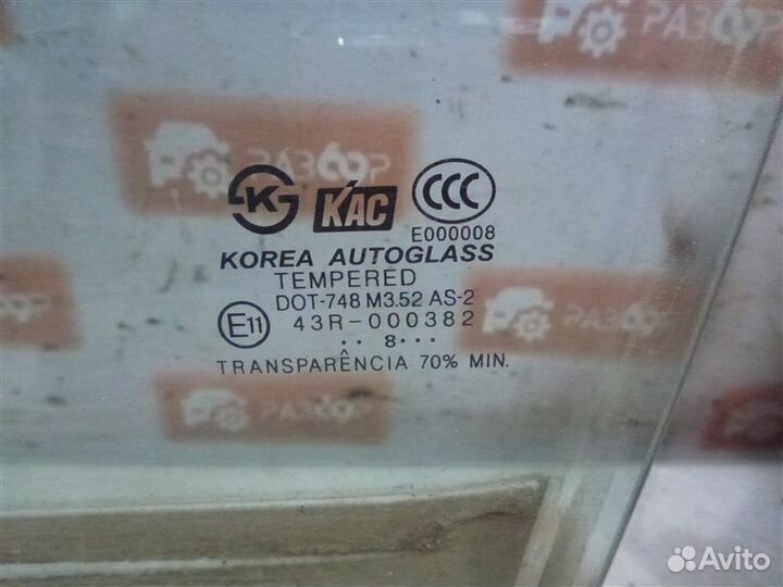Стекло двери переднее левое Hyundai Sonata EF G4JP