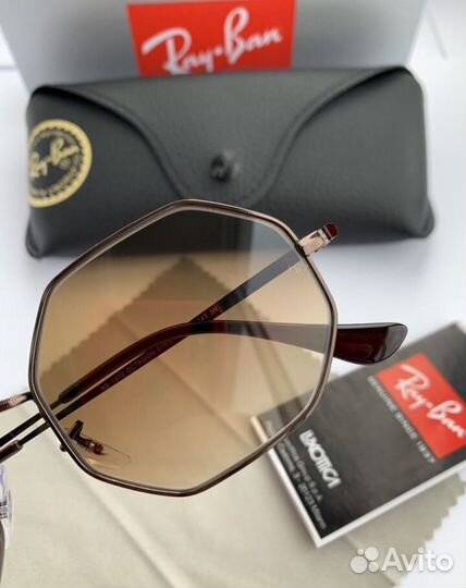Очки ray ban octagon коричневые