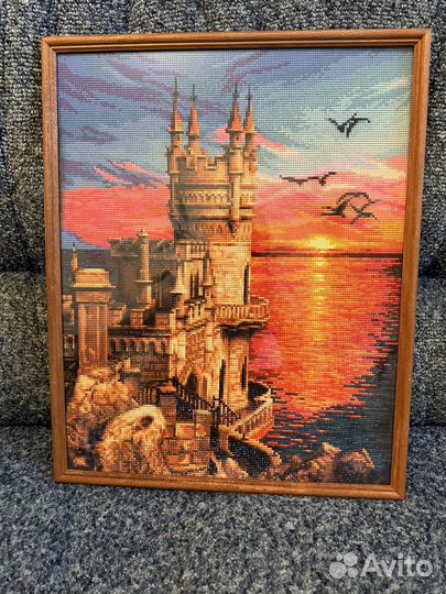 Алмазная мозаика готовая в рамке