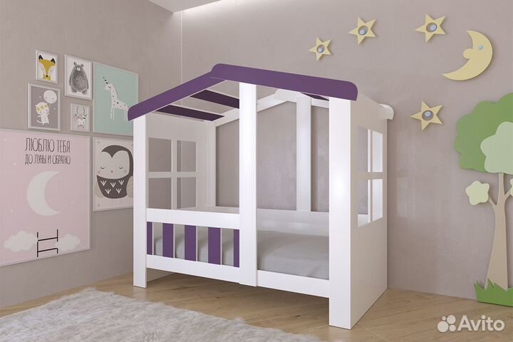 Кровать домик без ящика одноярусная 