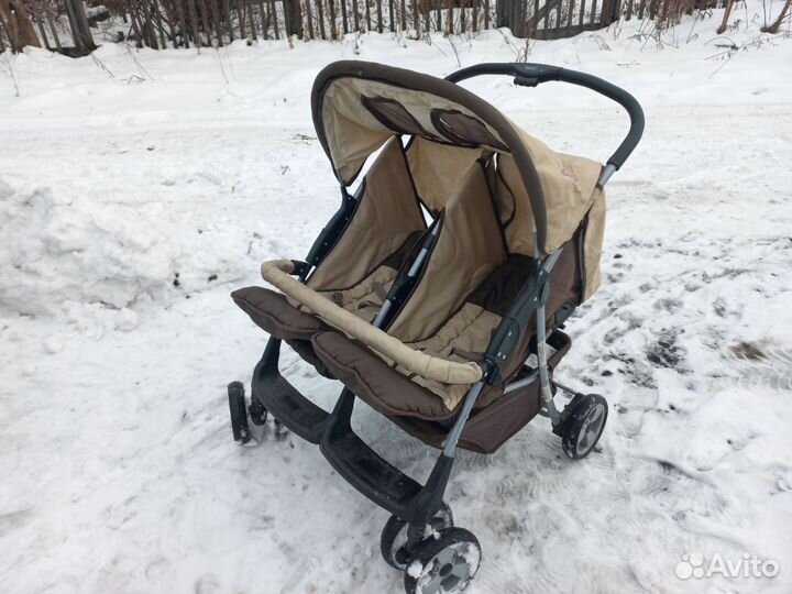 Прогулочная коляска для двойни бу