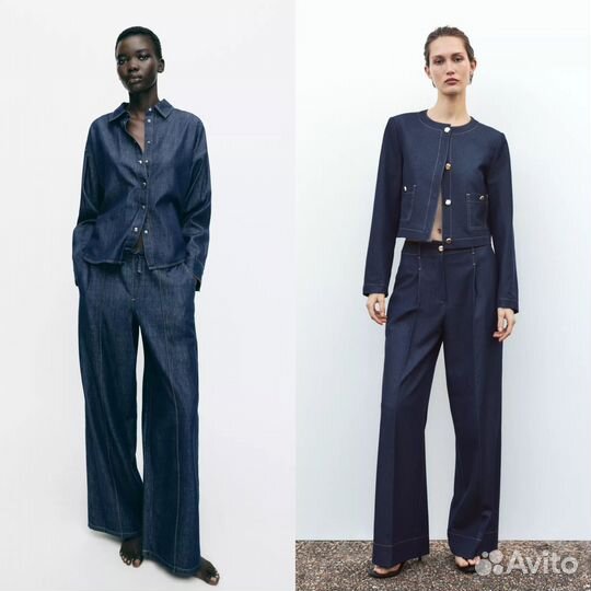Джинсовый костюм zara Испания / Турция