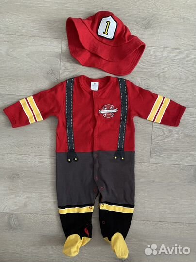 Костюм пожарного для малыша в подарочной упаковке