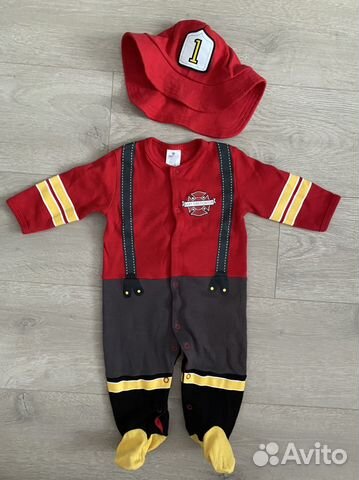Костюм пожарного для малыша в подарочной упаковке
