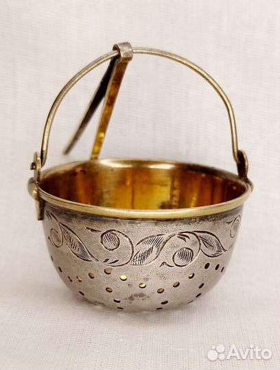 Серебрянное ситечко 875 пробы