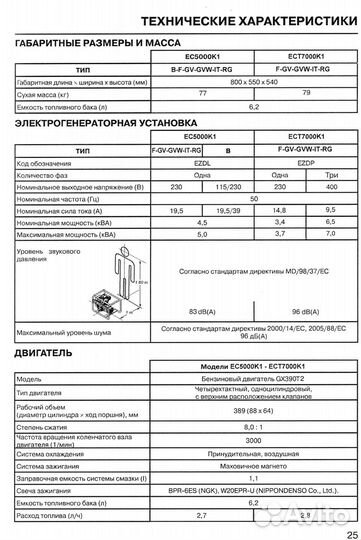 Генератор бензиновый Honda ECT7000