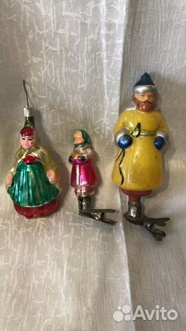 Елочные игрушки СССР на прищепке