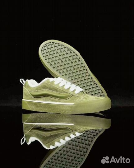 Vans Knu Skool Olive Green женские кеды