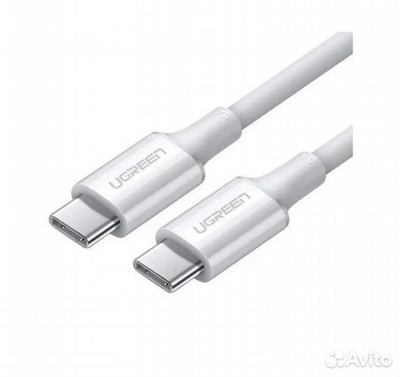 Кабель ugreen US300 1m White Type-C Male to Type