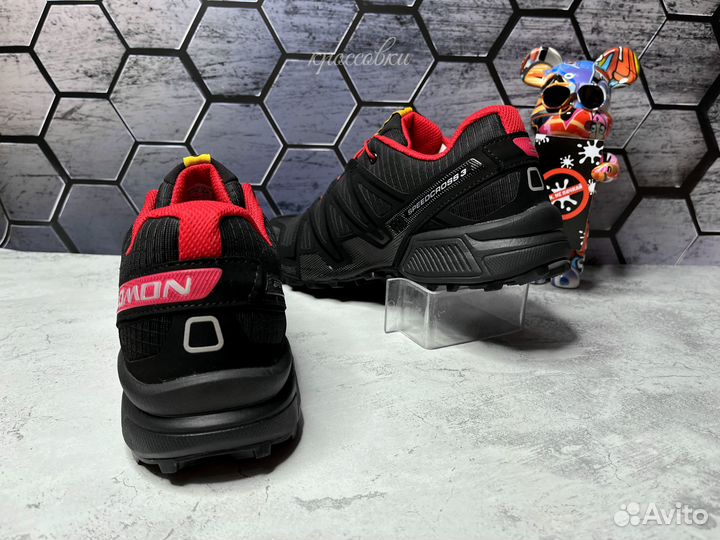 Кроссовки salomon speedcross 3 черно-красные