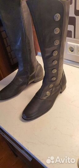 Сапоги мужские кожаные 49 размер (32,5 см по стел