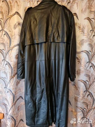 Пальто мужское кожаное (плащ)