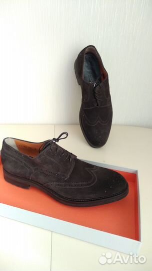 Туфли Santoni мягкие замшевые