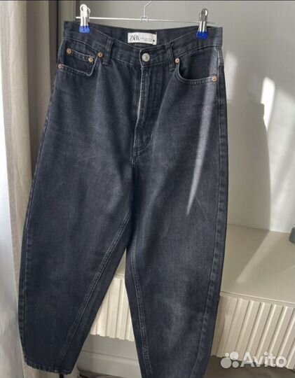 Джинсы zara mom fit 34