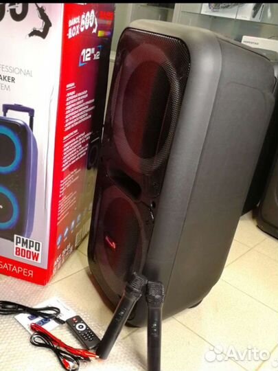 Большая блютуз колонка 800ватт Eltronic