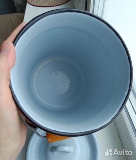 Эмалированный бидончик СССР 4 литра