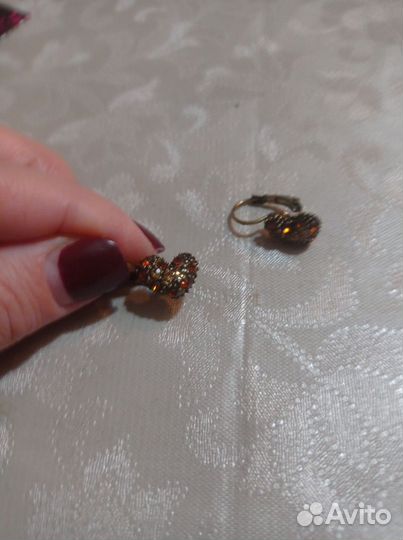 Серьги для девочки. Сердечки. Бижутерия