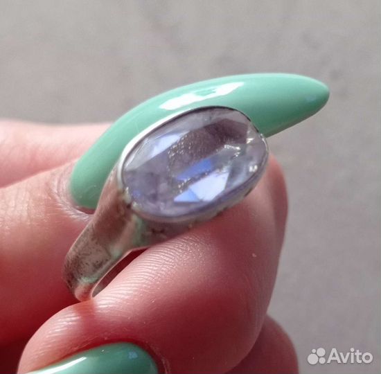 Серебряное кольцо с раухтопазом/кольца 925