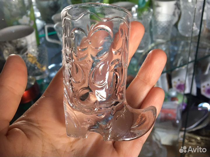 Хрустальные рюмки сапожки