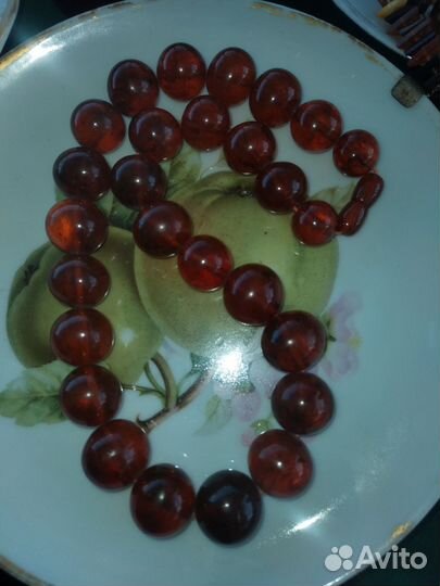 Бусы Янтарь (огромные шары )