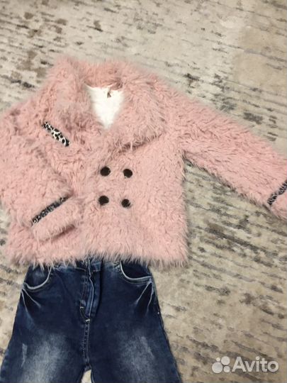 Куртка весенняя меховая на девочку