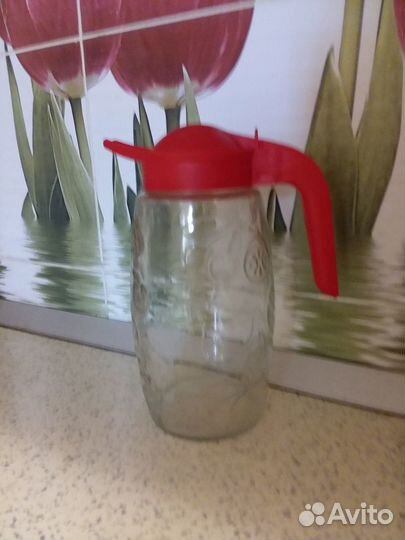Кувшин стекло с крышкой