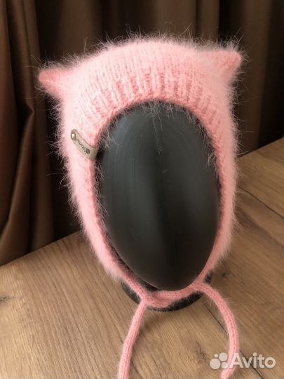Шапка-кошка с ушками
