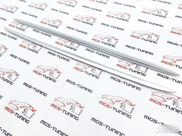 Вставки порогов мат хром E63 рест AMG E-class W212