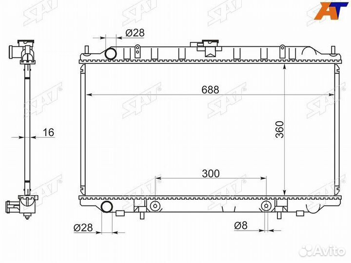 Радиатор Nissan Primera 95-02 Bluebird 96-01 Primera Camino 95-97