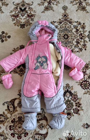 Зимний комбинезон для девочки 80 86